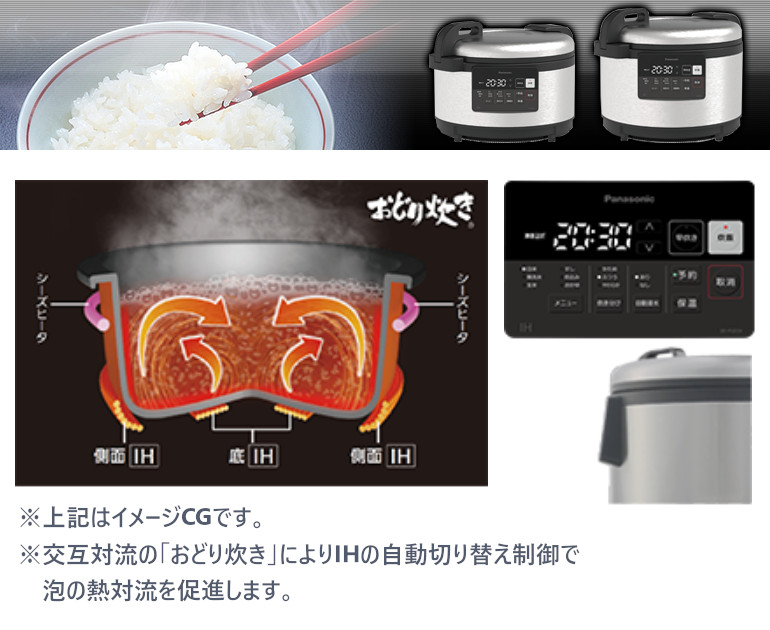 楽天市場】パナソニック Panasonic 業務用IHジャー炊飯器 SR-HX18VC-S