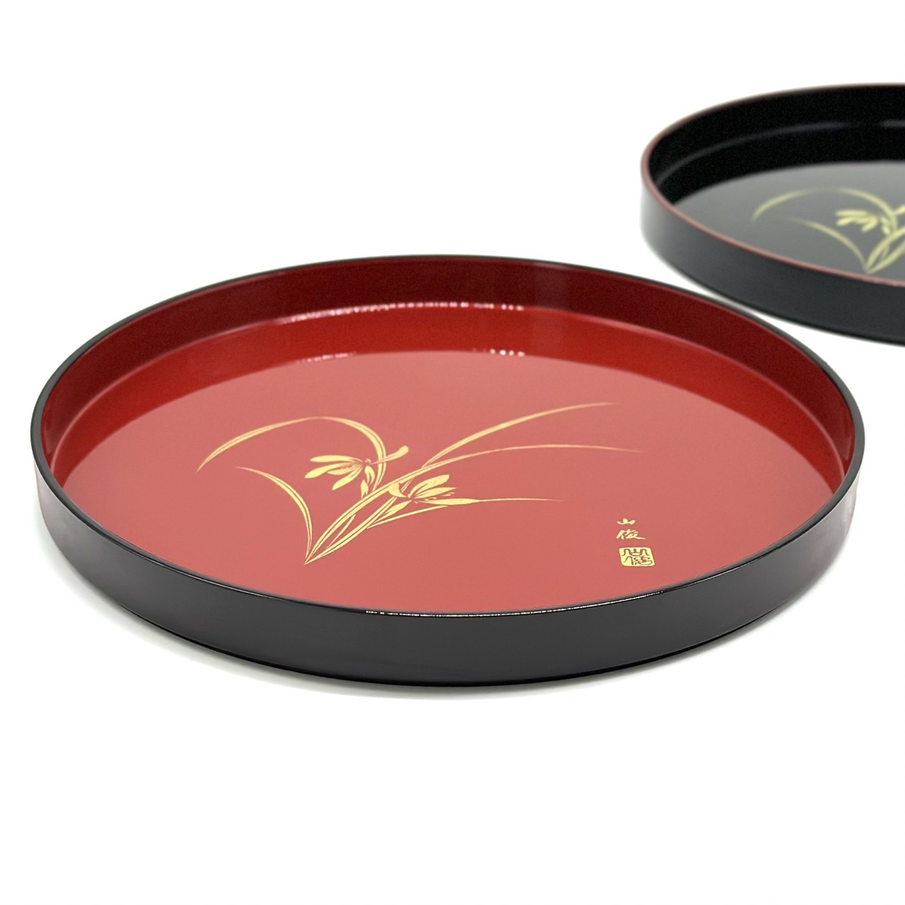 楽天市場】【本日P+2倍と最大2000円OFF】 【選べる2色】 8寸 丸盆 黒