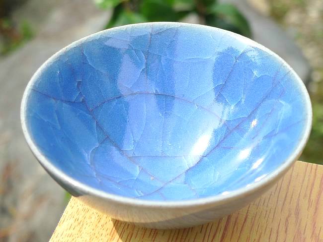 紺青磁盃 利宗（変形） - 京焼清水焼 松韻堂