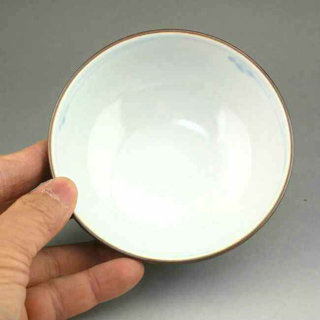 紫交趾六瓢ご飯茶碗 昇峰 小 - 京焼清水焼 松韻堂