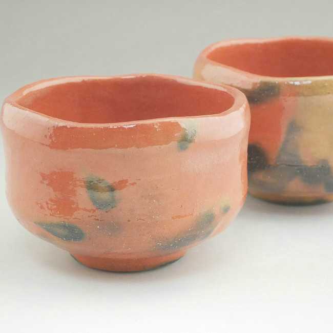 赤楽野点茶碗 芳楽 - 京焼清水焼 松韻堂