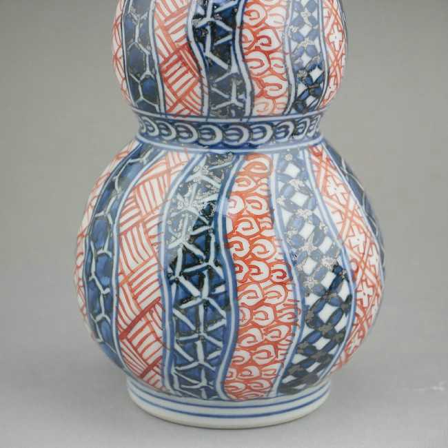 染赤捻祥瑞徳利 鳳山 - 京焼清水焼 松韻堂