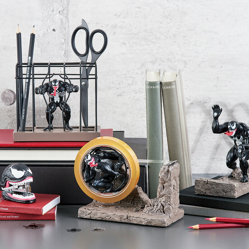 レア スパイダーマン ヴェノム アメコミ ブックスタンド ブックエンド