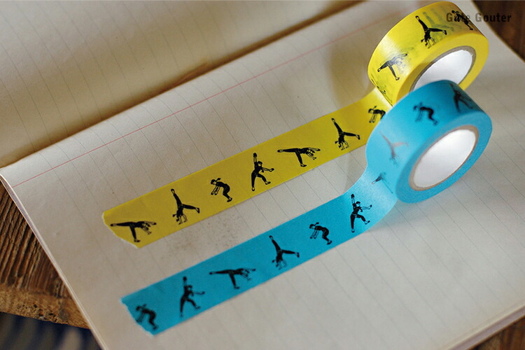 楽天市場】2巻パック 倉敷意匠 マスキングテープ ナンシー関 側転 2色