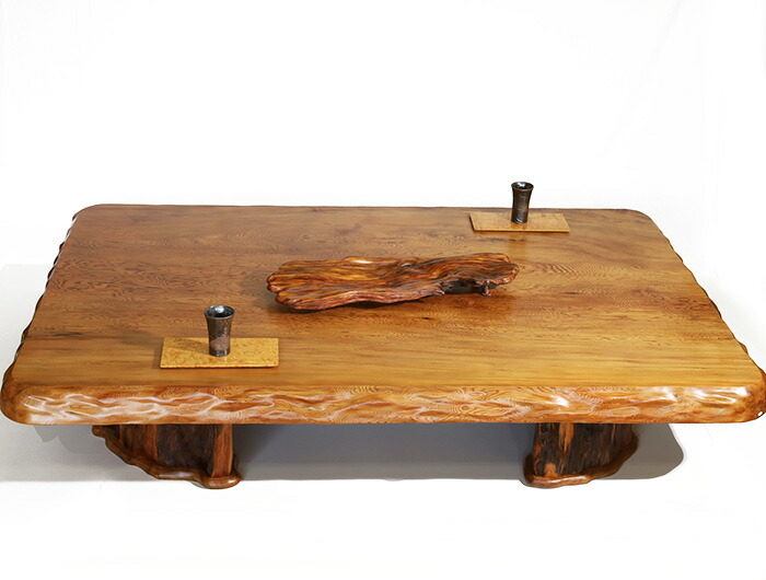 木製座卓 自然木テーブル 木製座卓 自然な形状 自然形状の木製座卓