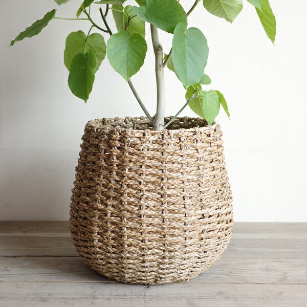 楽天市場】鉢カバー 10号 10号鉢がすっぽり 手編みバスケット 送料無料