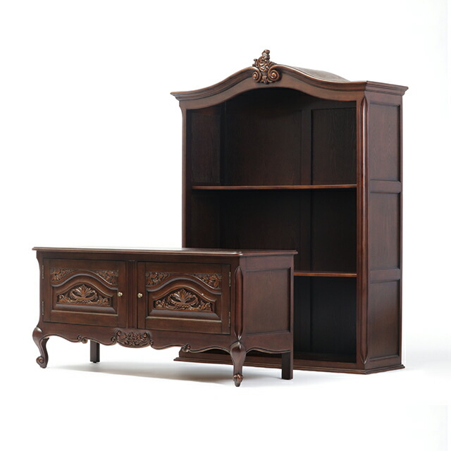 楽天市場】ロココ調家具 オープンブックケース キャビネット