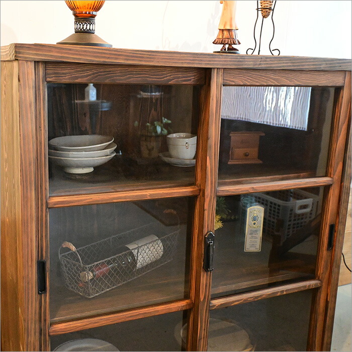 楽天市場】昭和初期 アンティーク ガラスキャビネット レトロガラス