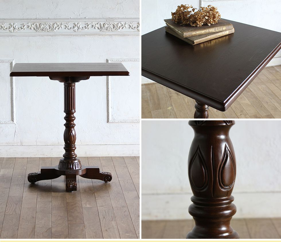 アンティーク サークルコーヒーテーブル ローテーブル カフェテーブル