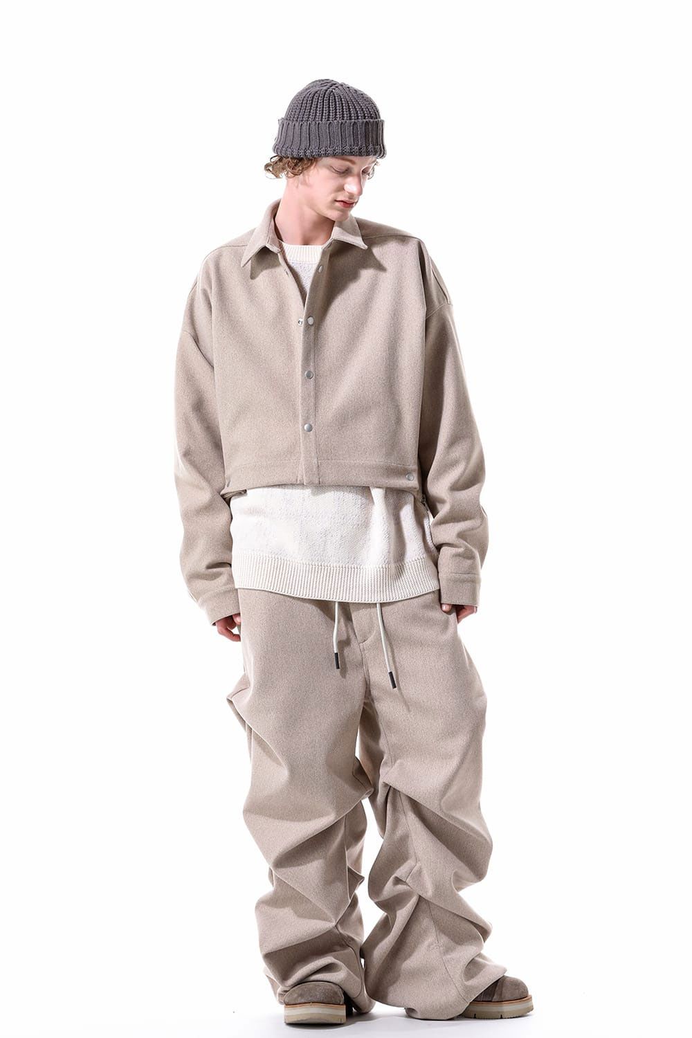 A.F ARTEFACT - タックワイドパンツ / Tuck Wide Pants / ベージュ