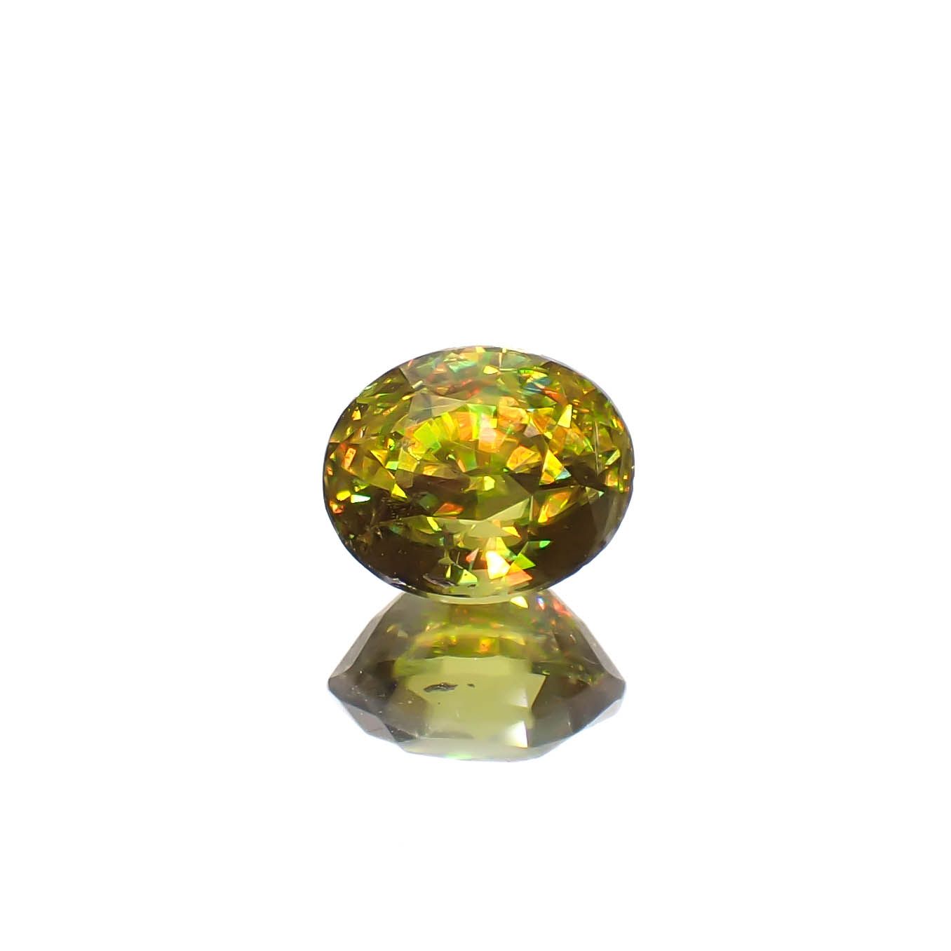 たつみギラギラファイア☆マダガスカル産スフェーン☆ペンダント