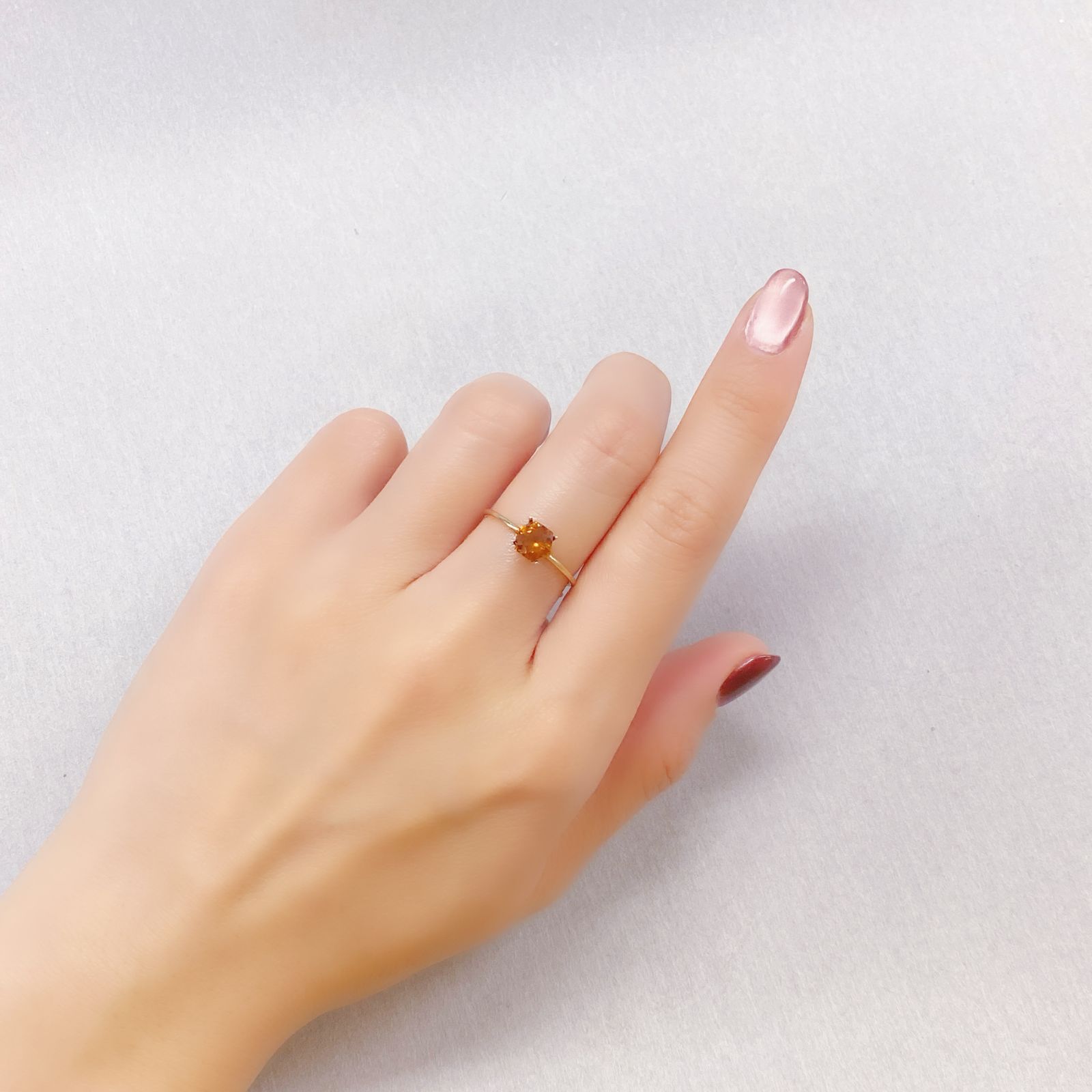 ◇ヘキサゴンカット◇ヘソナイトガーネット(宝石名ヘソナイト