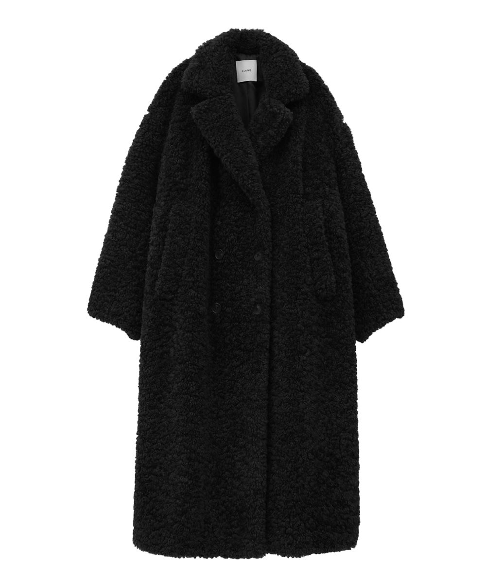 CLANE - ダブル ロング ボアコート - DOUBLE LONG BOA COAT - BLACK