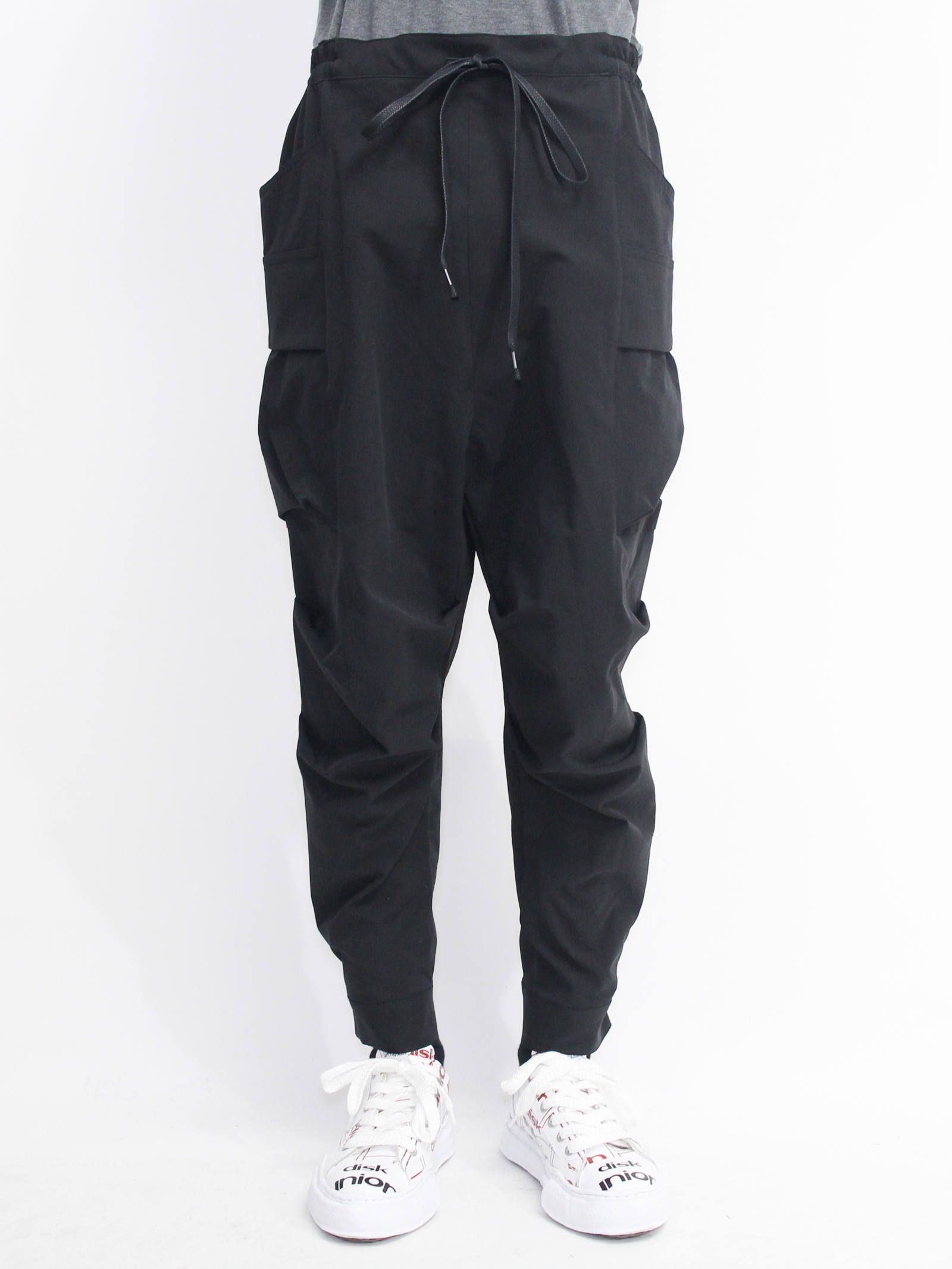 The Viridi-anne - 撥水ストレッチギャザータクティカルパンツ - BLACK