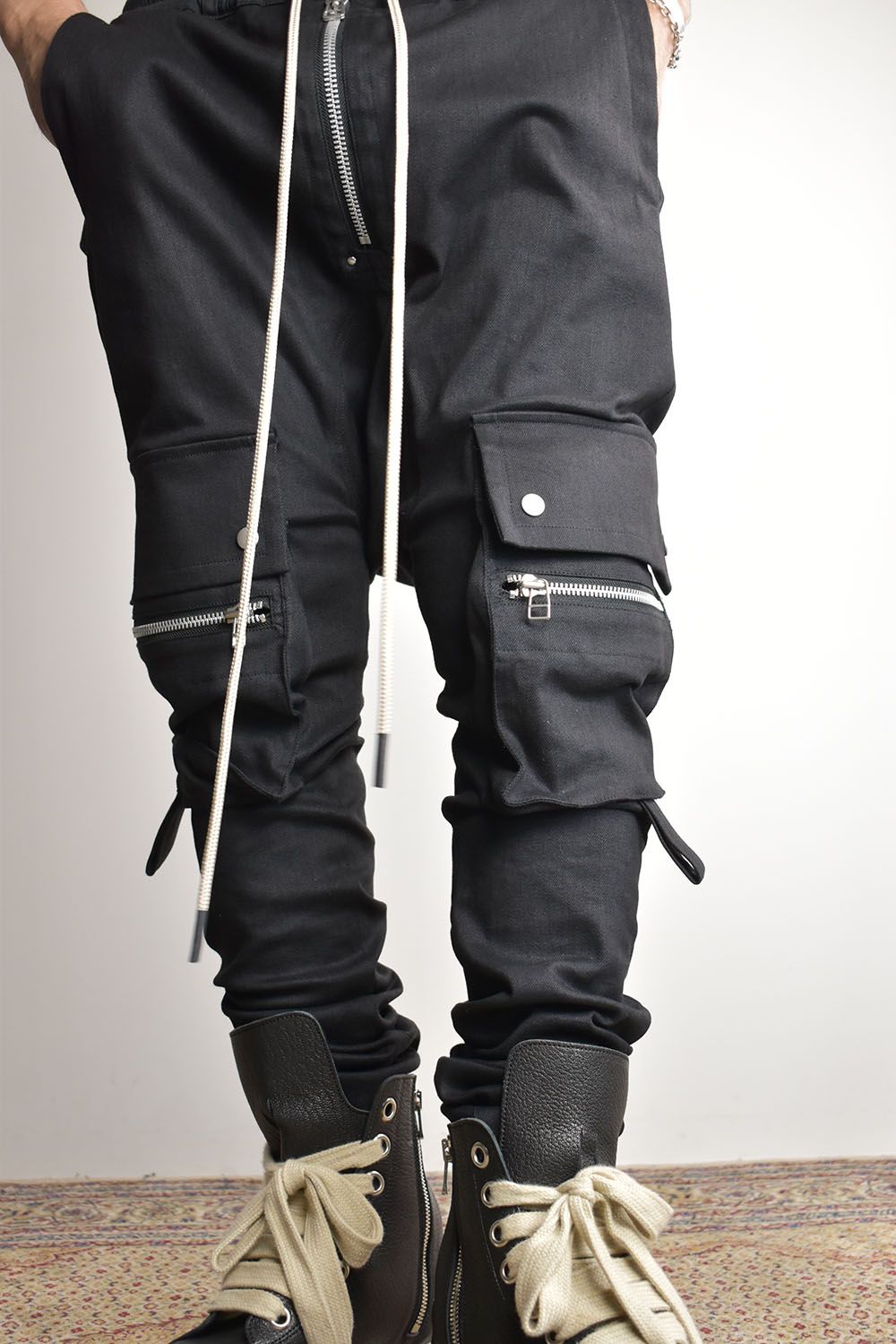 A.F ARTEFACT - Stretch Denim Cargo Sarrouel Skinny