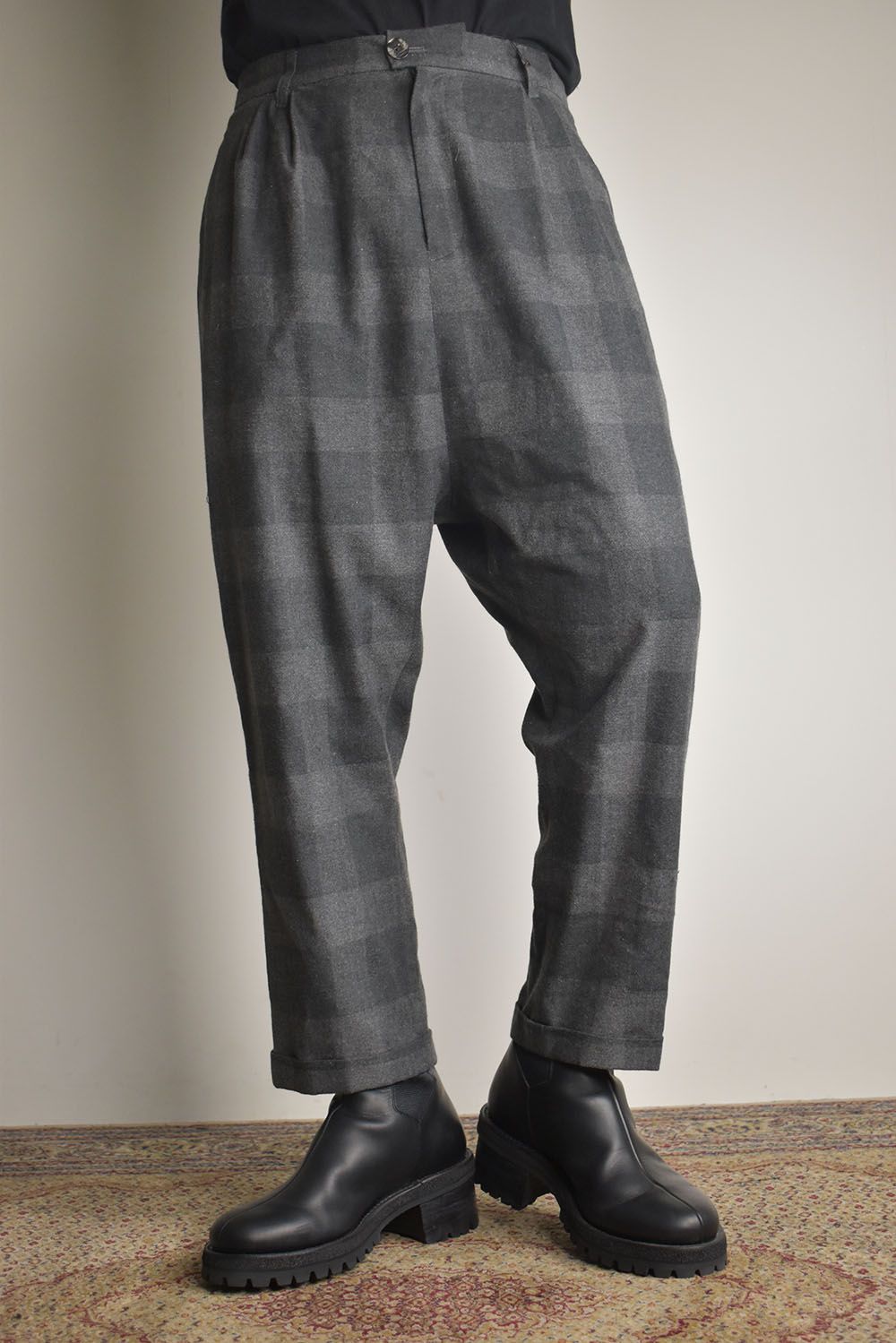 MoriNATAL DESIGN ダークグレー サルエルパンツ L MoriNATAL DESIGN