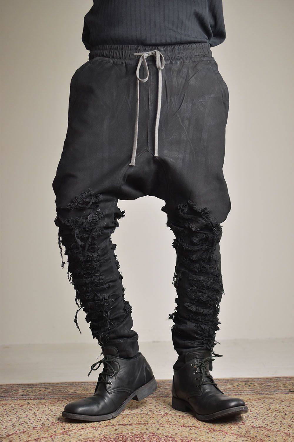 libeiro スエードサルエルスキニー 黒 libeiro サルエルスキニー