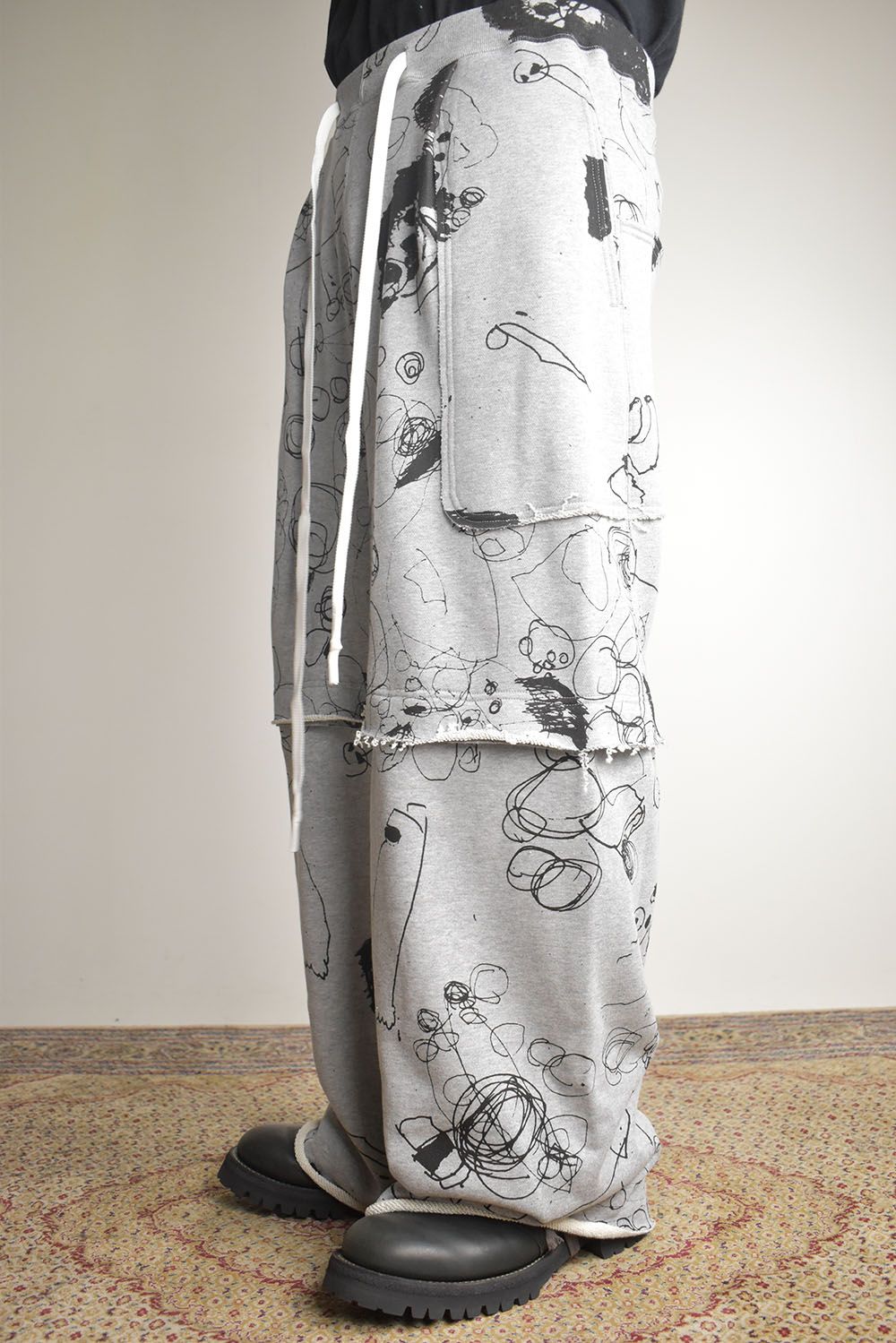 nude:masahiko maruyama - Sweat Print Wide Pants