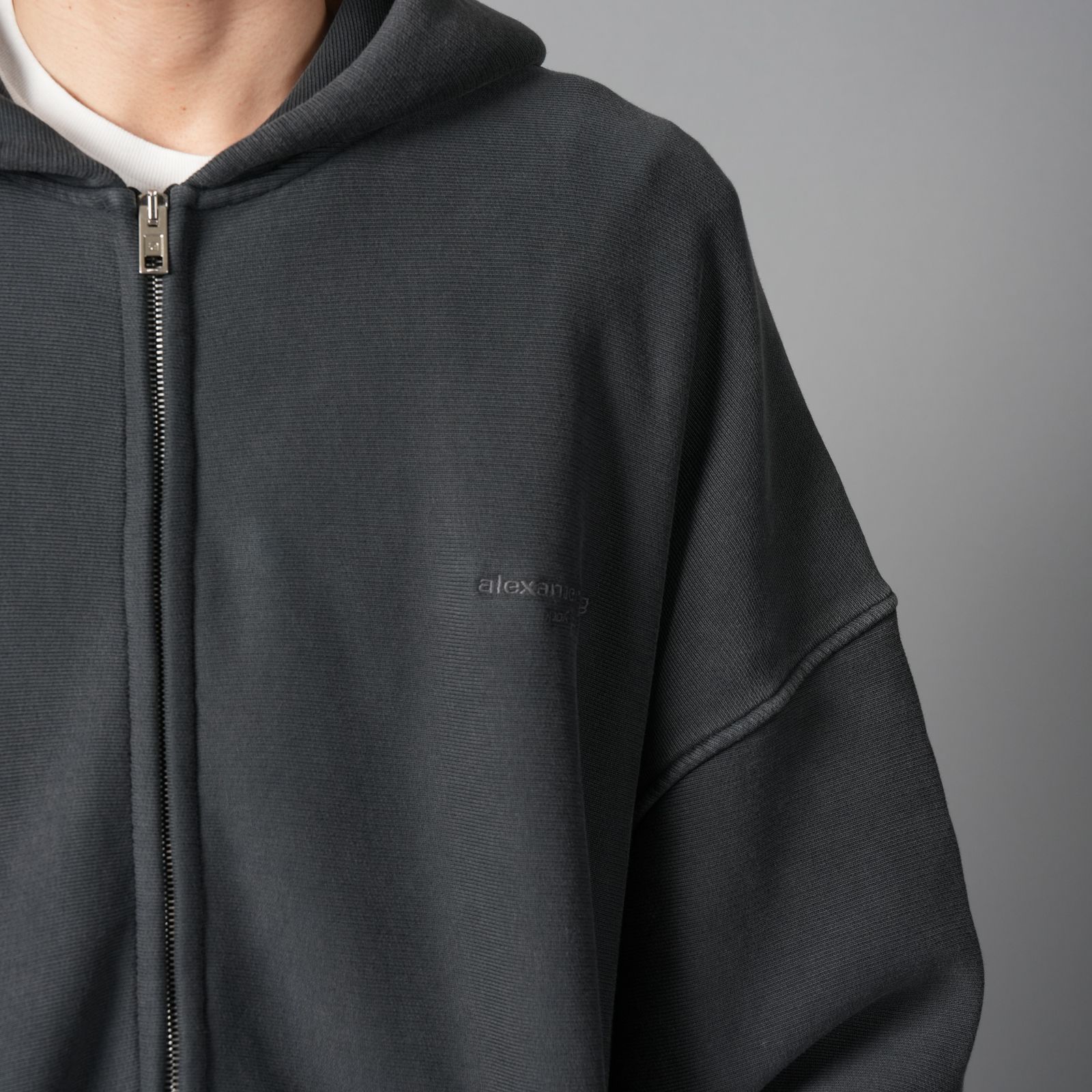 alexander wang - 【ラスト1点】ZIP UP HOODIE W / GRAPHIC LOGO