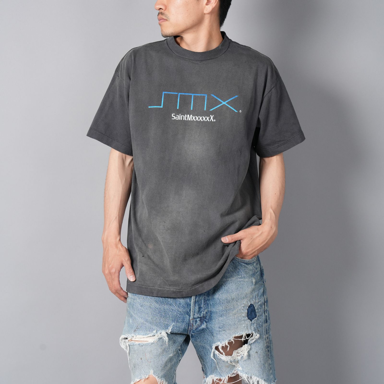 SAINT MICHAEL / SS TEE SM6 BLACK