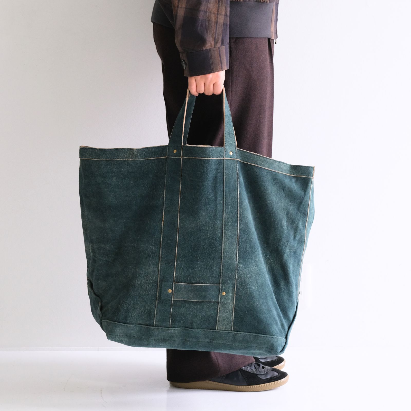 SEVEN BY SEVEN - LEATHER TOTE BAG ‐Goat suede Antique finish