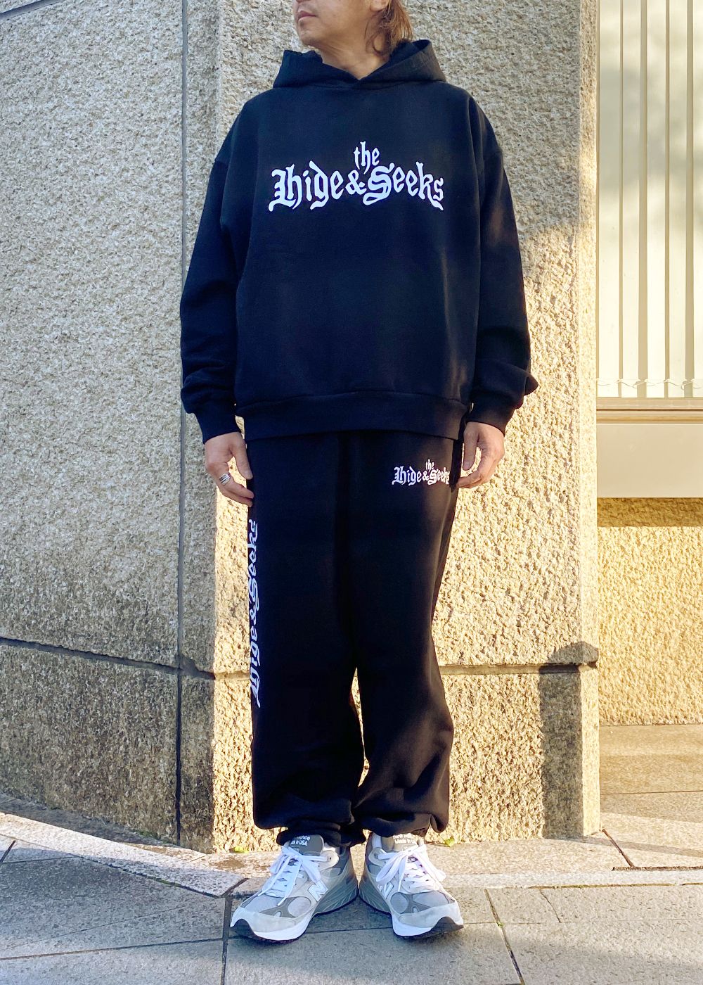 HIDE AND SEEK - The H&S Sweat Pants (BLACK) / 西浦徹 コラボ
