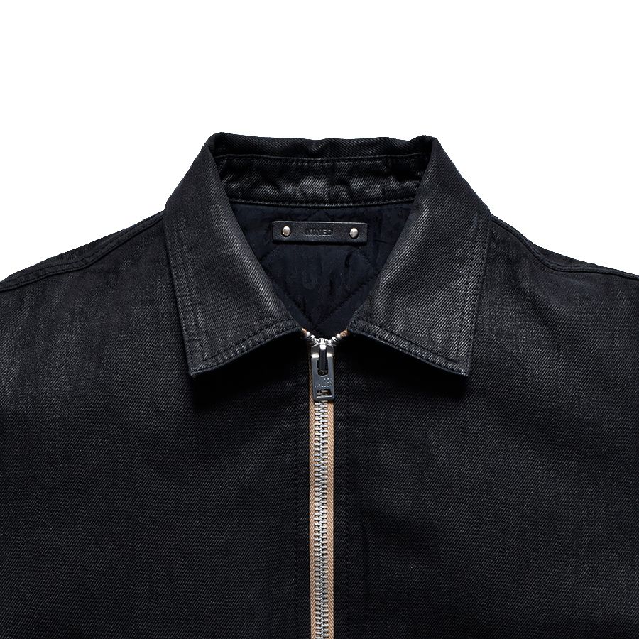 MINEDENIM - Black Coating Denim Riders JKT (BLT) / ブラック