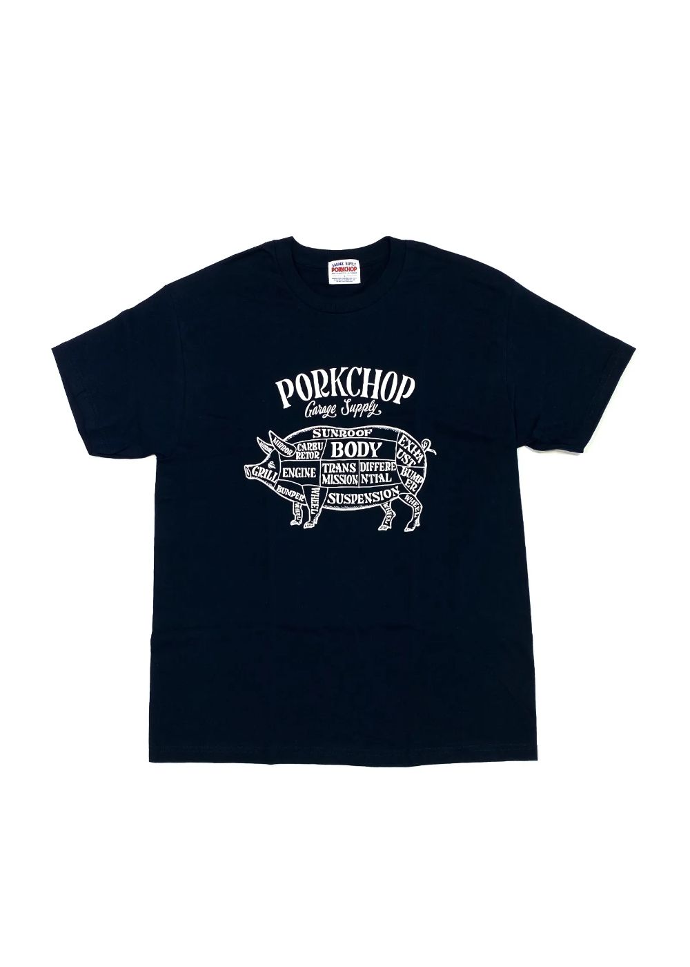 PORKCHOP GARAGE SUPPLY - PORK FRONT TEE 25 (BLACK) / ポーク