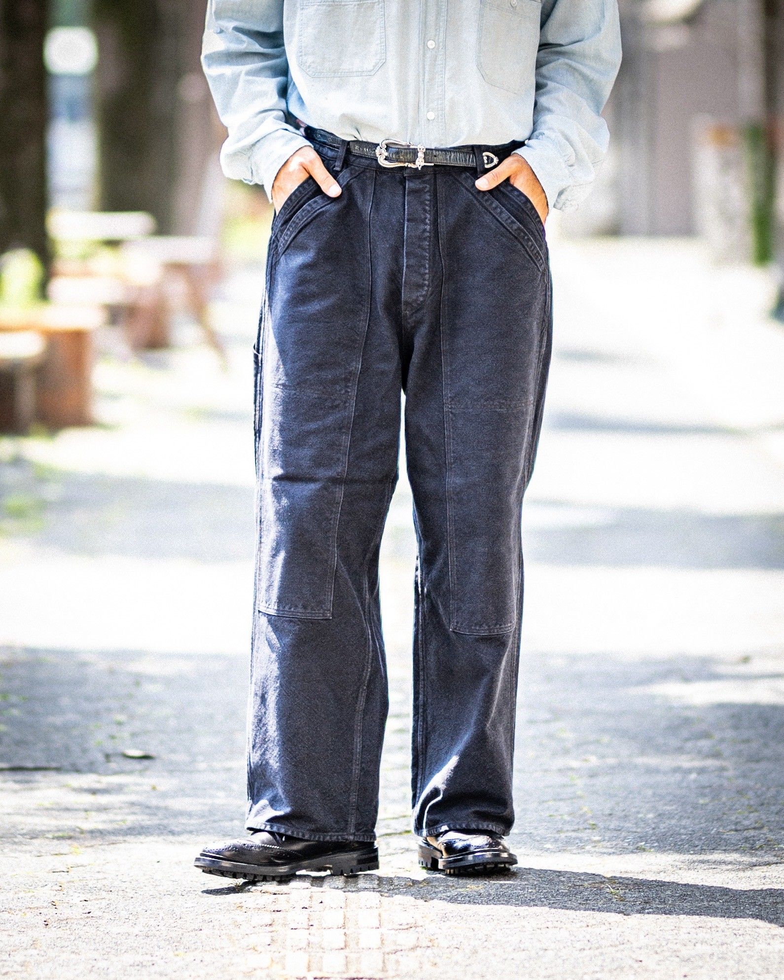 A.PRESSE - アプレッセ 2025 STYLE2 Vintage Silk Hemp Double Knee