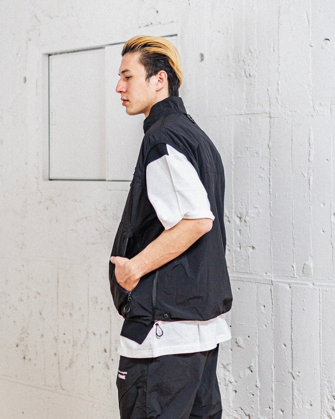 コムデギャルソンオム ブラック 節約 ベスト 24ss ナイロン