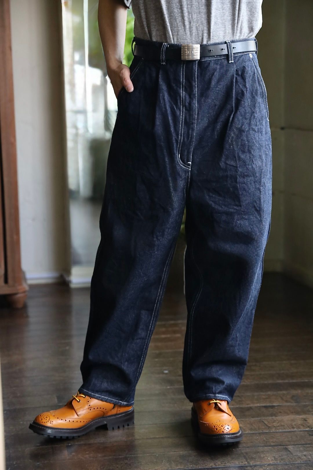 極品comme des garçons デニムペンギンサルエル パンツ Sパンツ