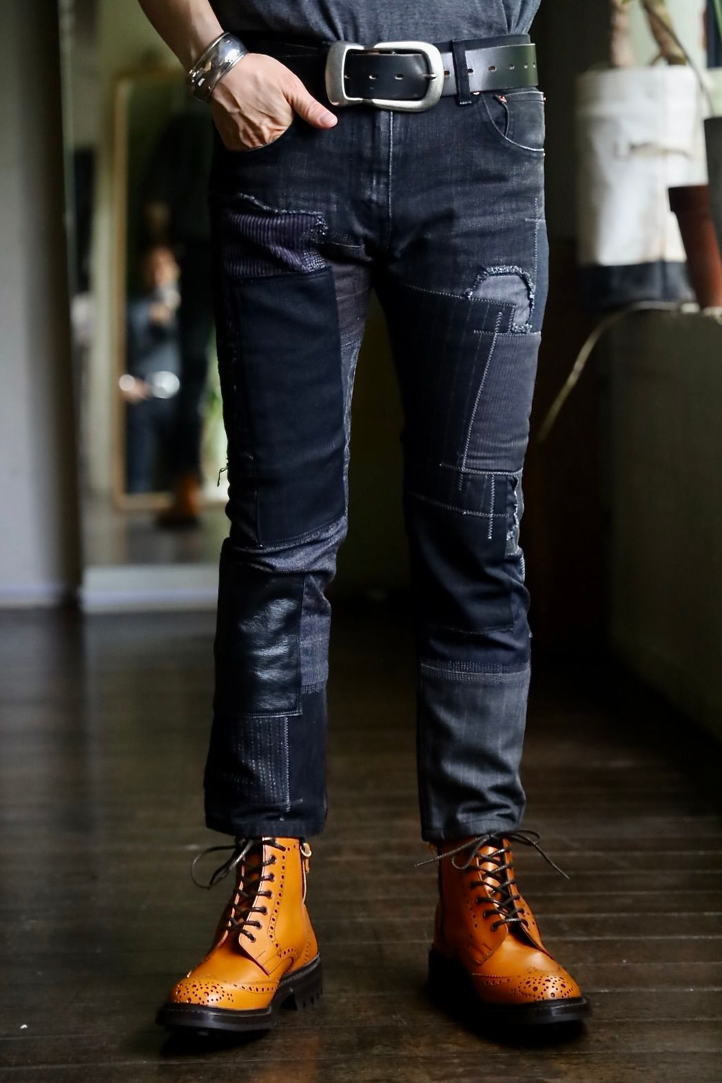 JUNYA WATANABE MANパッチワークMIXデニムパンツ スタイル.2024.8.3