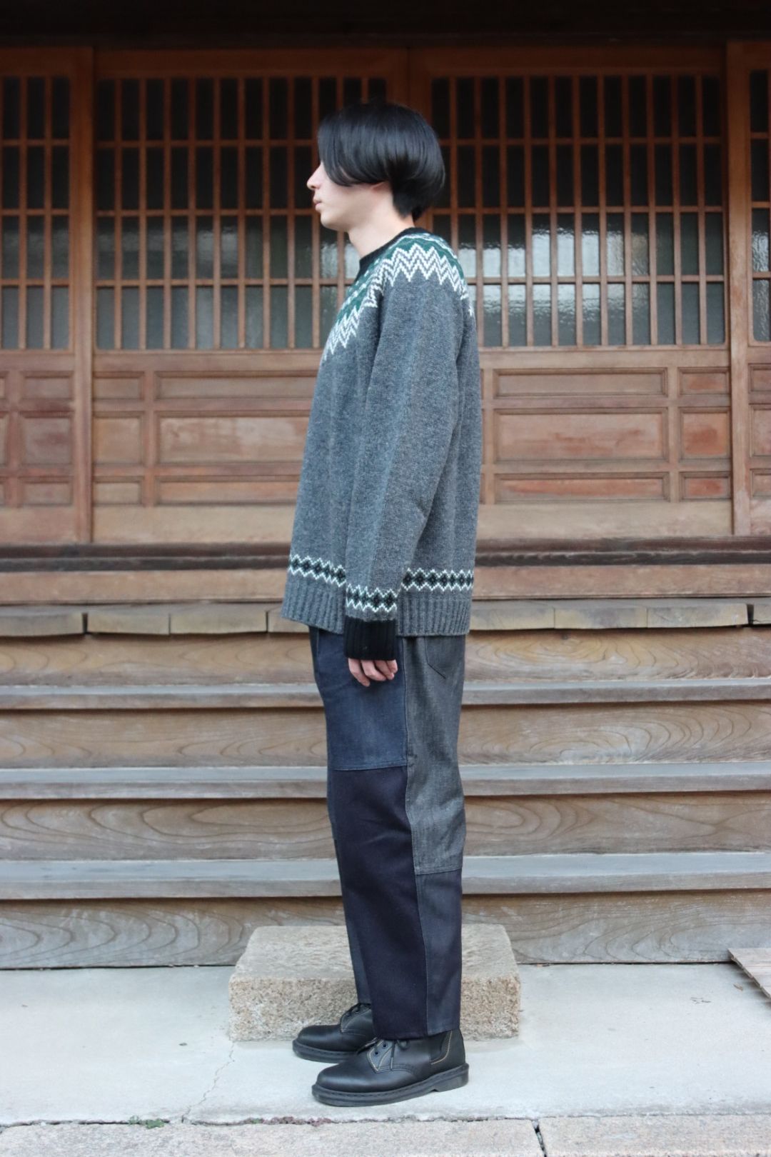 JUNYA WATANABE MANスカル柄ニットマフラー JUNYA WATANABE MANスカル