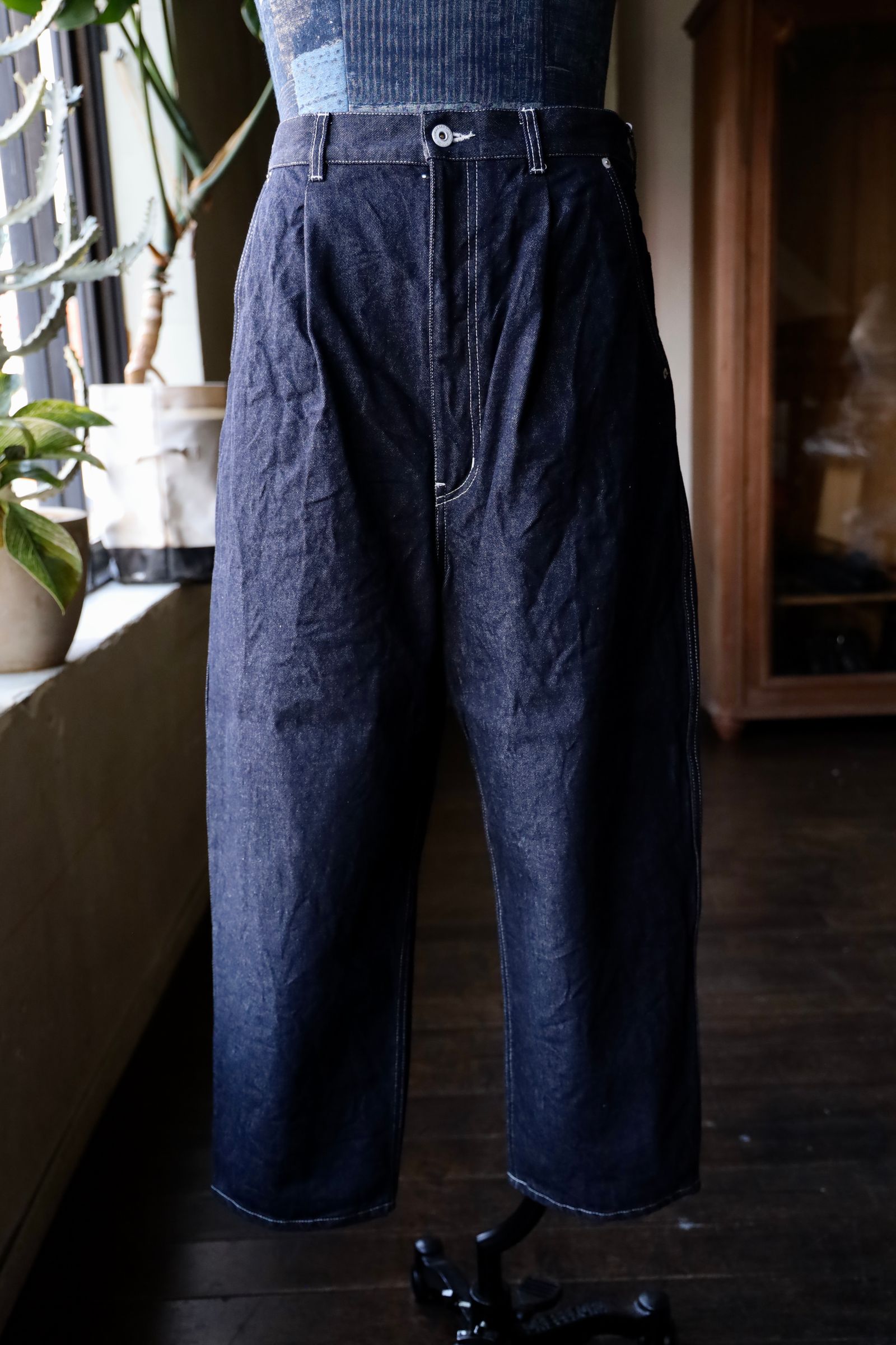 希少 【コムデギャルソン】前後ジップ デニム サルエルパンツ