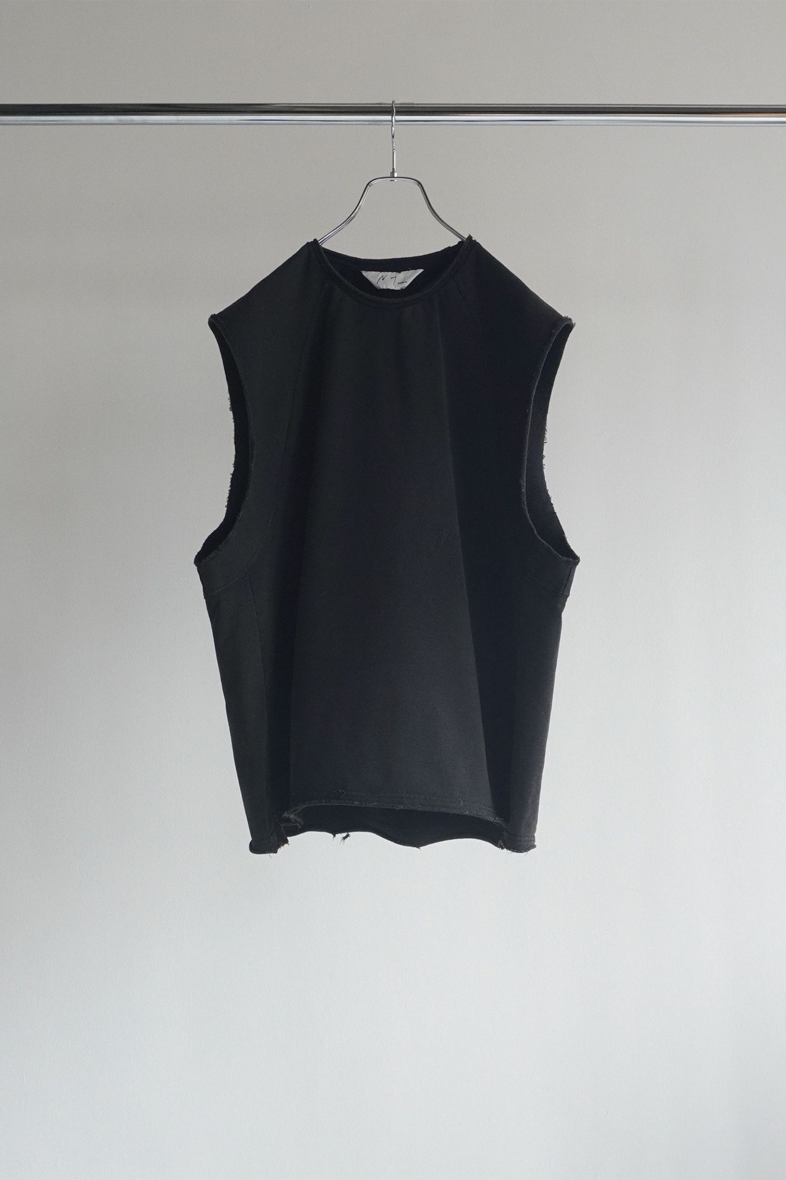 ANCELLM - SLEEVELESS AGING T-SHIRT/WHITE | NapsNote