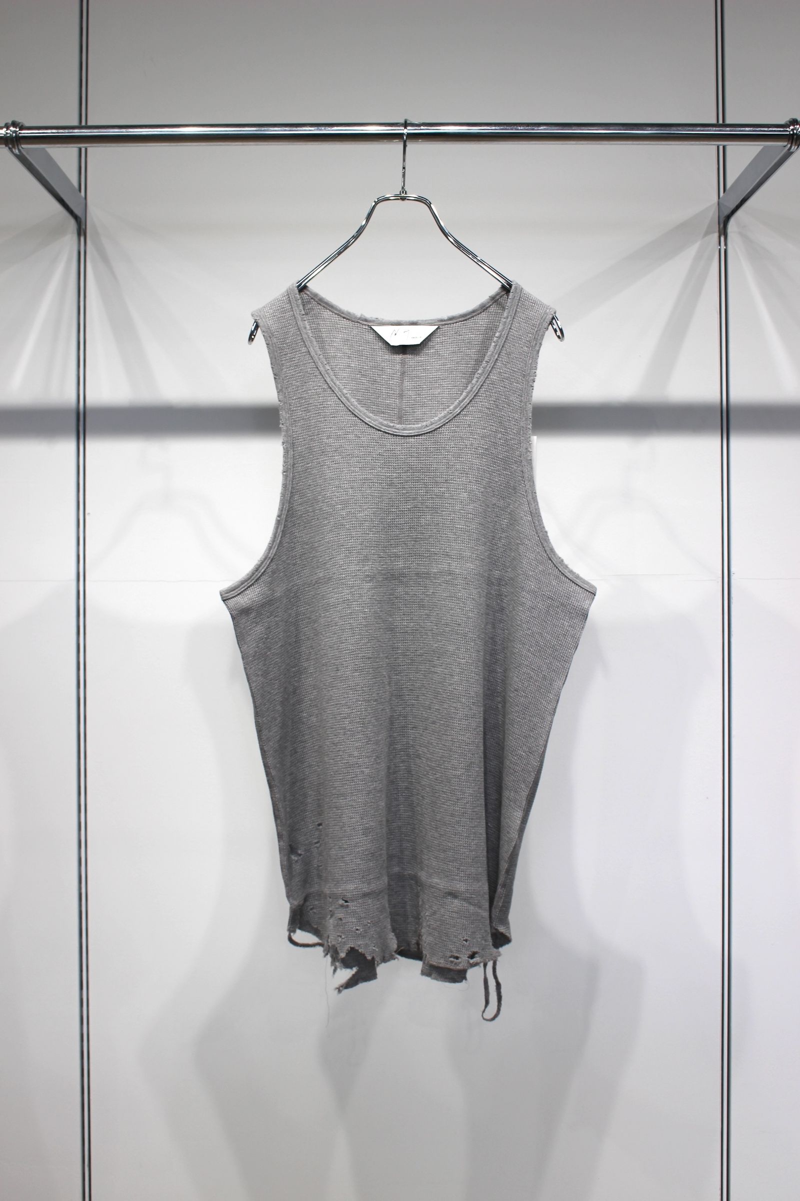 ANCELLM アンセルム DAMAGE WAFFLE TANKTOP ANCELLM - DAMAGE WAFFLE