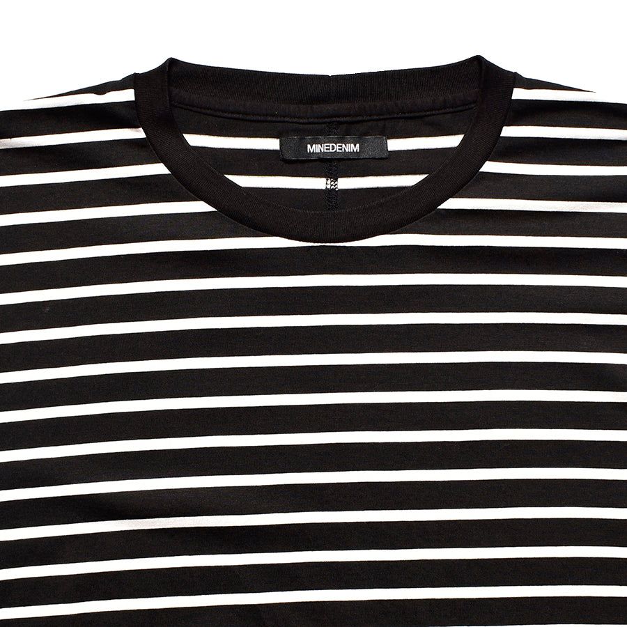 トップス 25ss MINEDENIM Big Nosleeve Border T-SH トップス