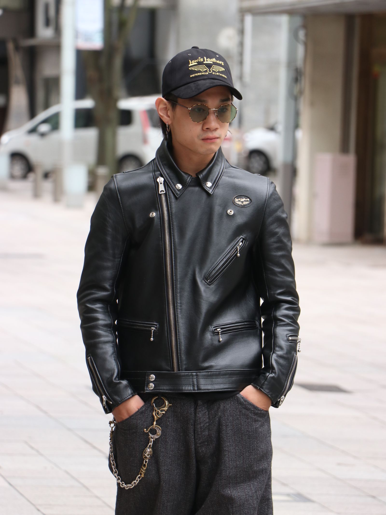 Lewis Leathers コルセア シープスキン 38 ルイスレザーコルセアタイト