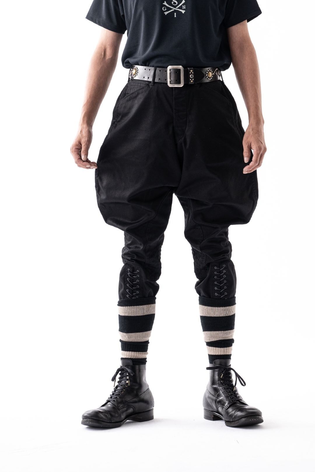 BLACK SIGN - BLACK CHINO SHERIFF BREECHES (MIDNIGHT BLACK) | SKANDA