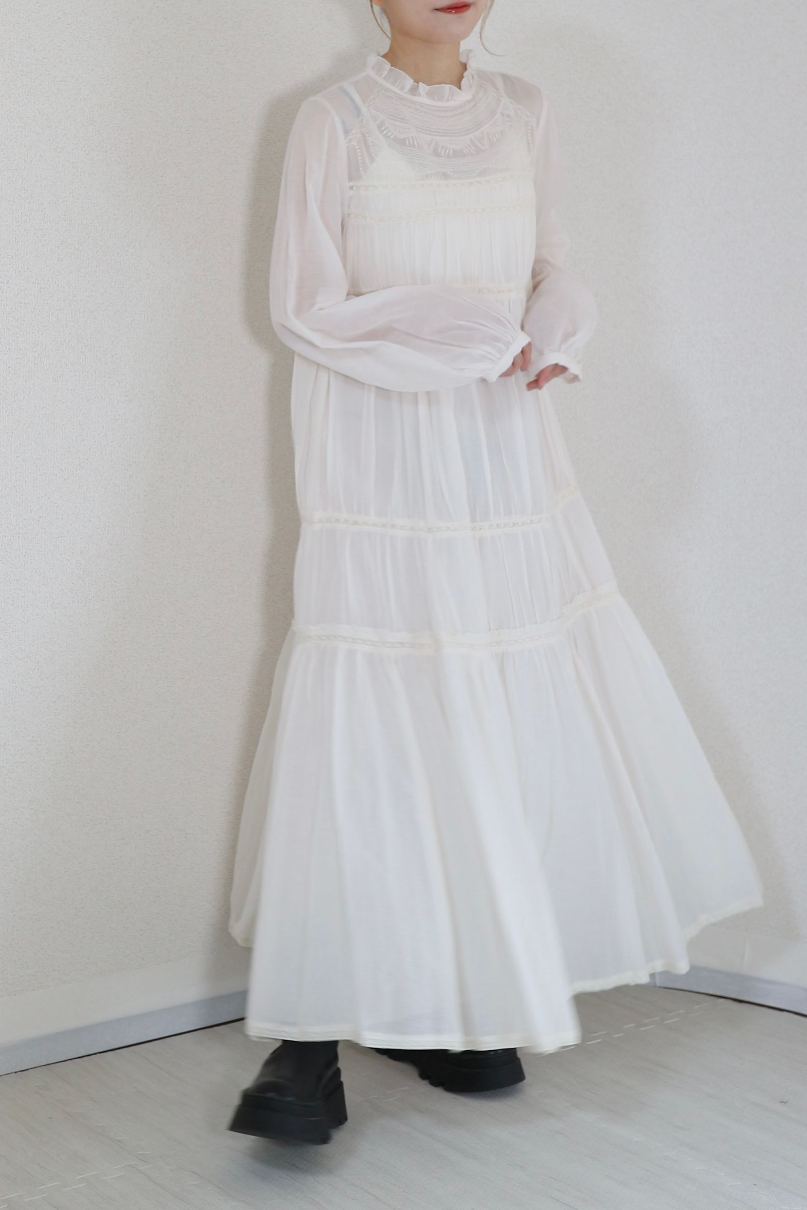 CASA FLINE - 【復刻アイテム】 EMBROIDERY LONG DRESS / エンブロイ