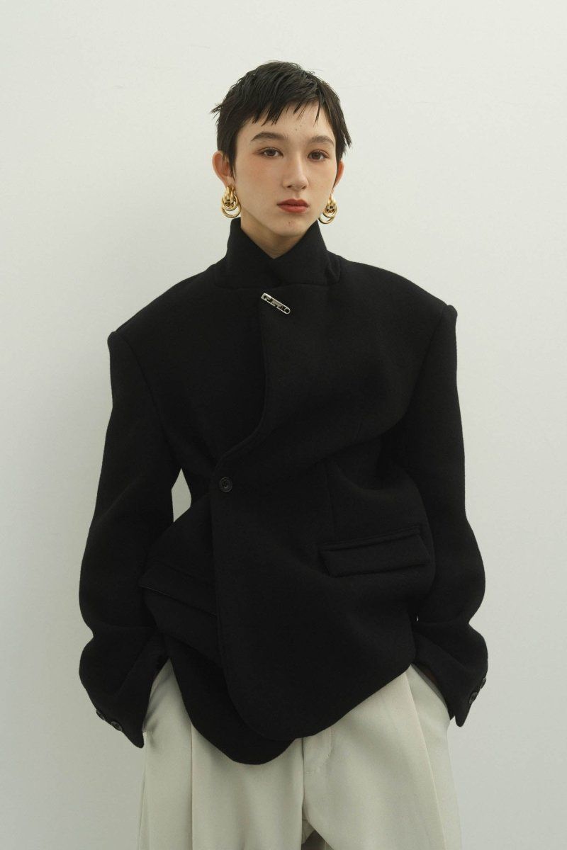 ジャケット・アウター Knuth Marf layered motorcycle coat black