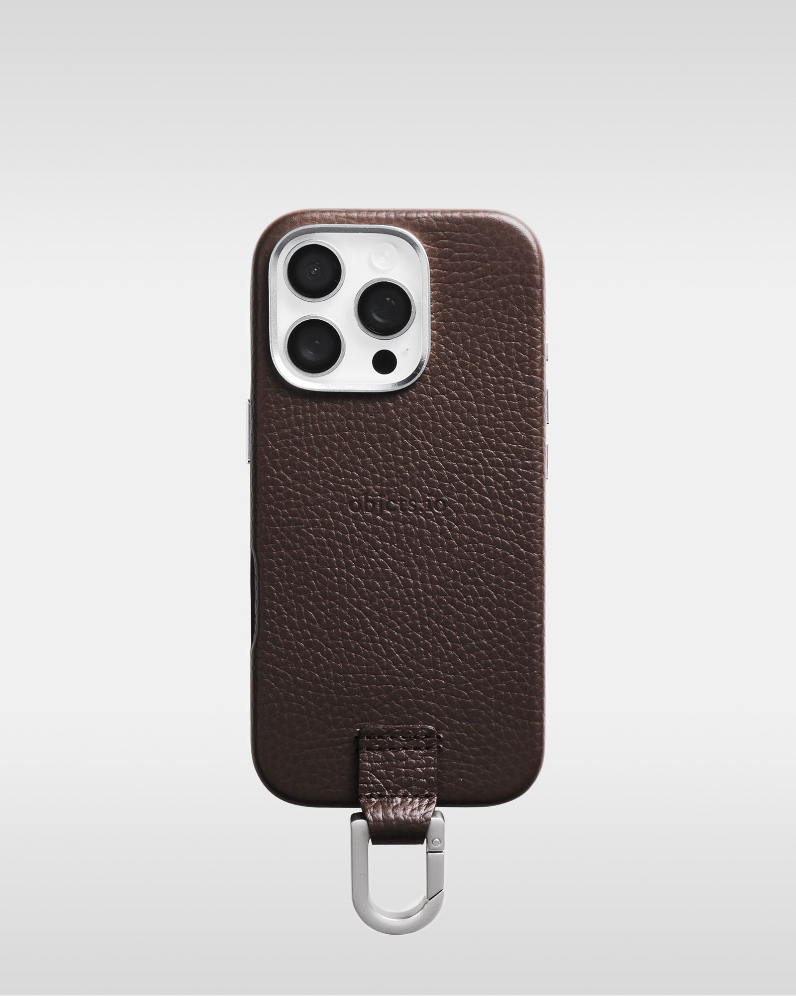 objcts.io - iPhone カラビナレザーケース (ダークブラウン) | Sir