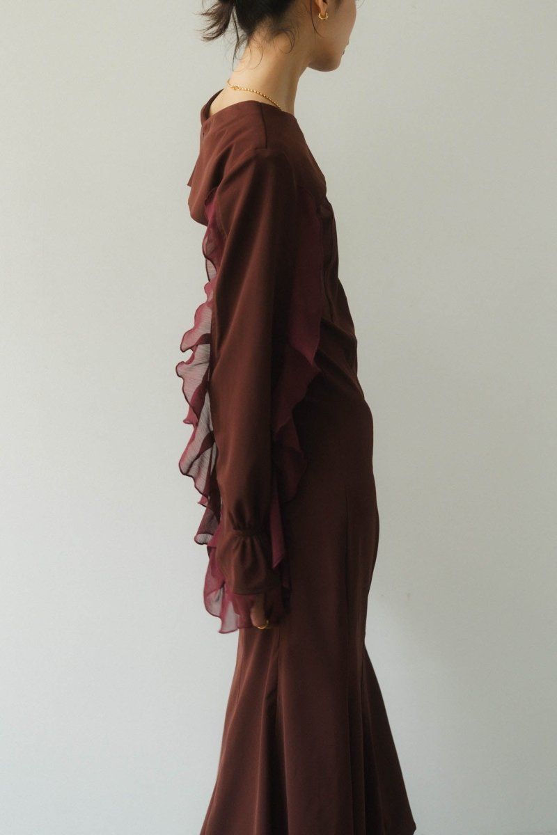 Knuth Marf - frill sleeves one piece / フリルスリーブ ワンピース
