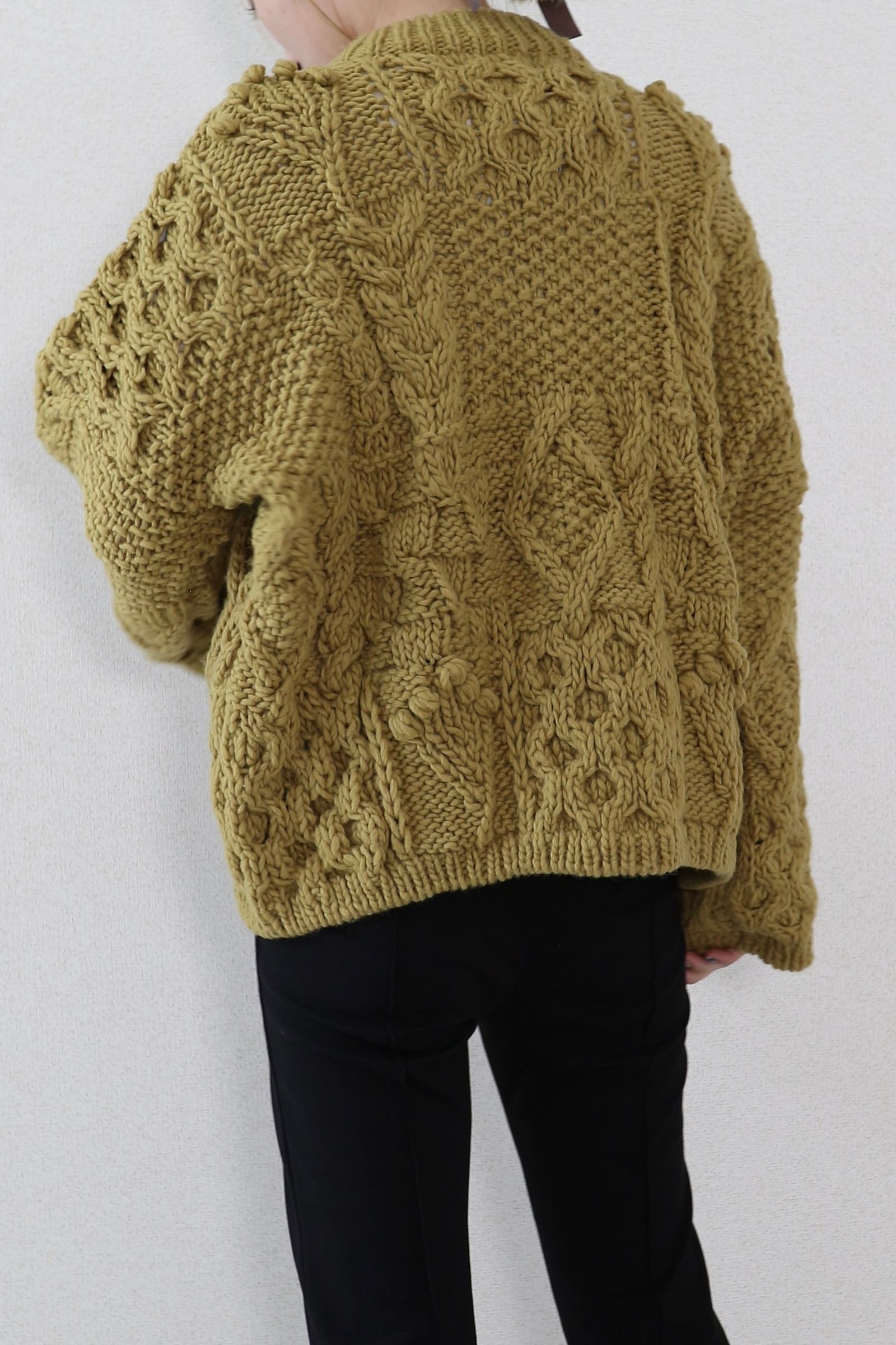 CAVEZA ROSSO - PATCHWORK LIKE HAND KNIT TOPS / パッチワークライク