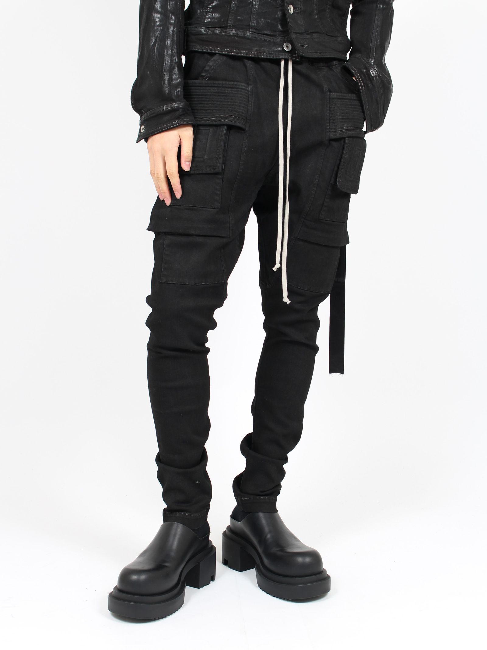 美品 RICK OWENS グリッター コーティング サルエルパンツ 美品 RICK