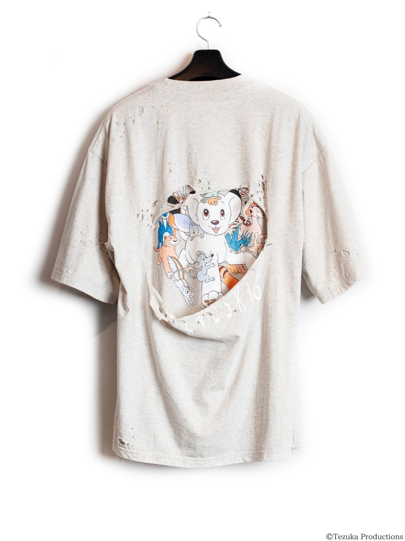 SEVESKIG - 【25SS】ジャングル大帝 コラボ ダメージ加工 Tシャツ