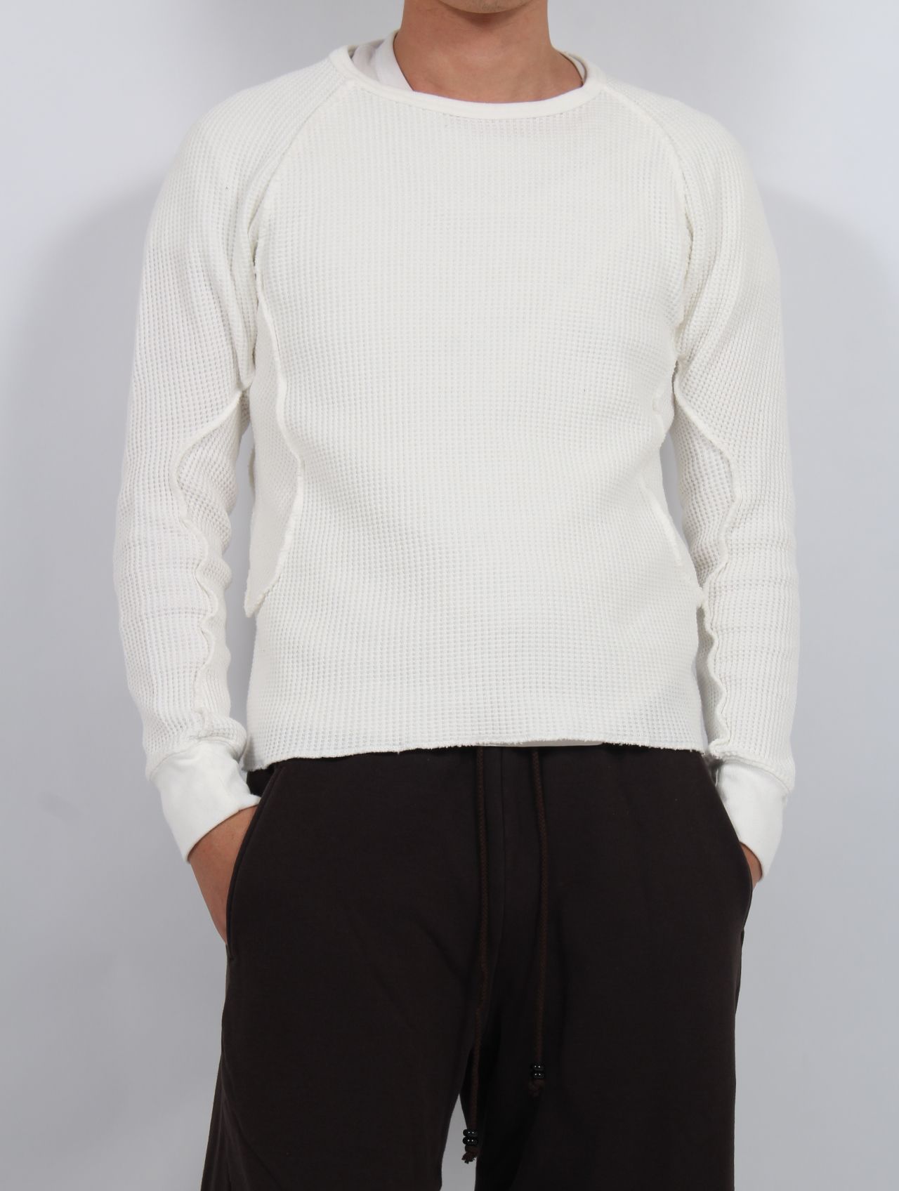 NVRFRGT - 【25SS】ワッフル サーマル ロングスリーブ 長袖 Tシャツ