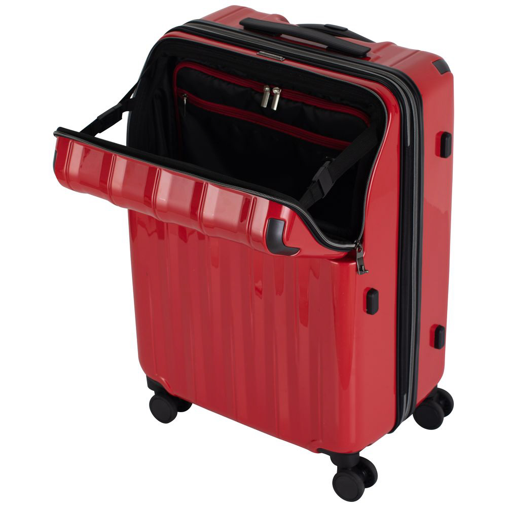 HIDEO WAKAMATSU スーツケース ジッパー 拡張機能付き パープル