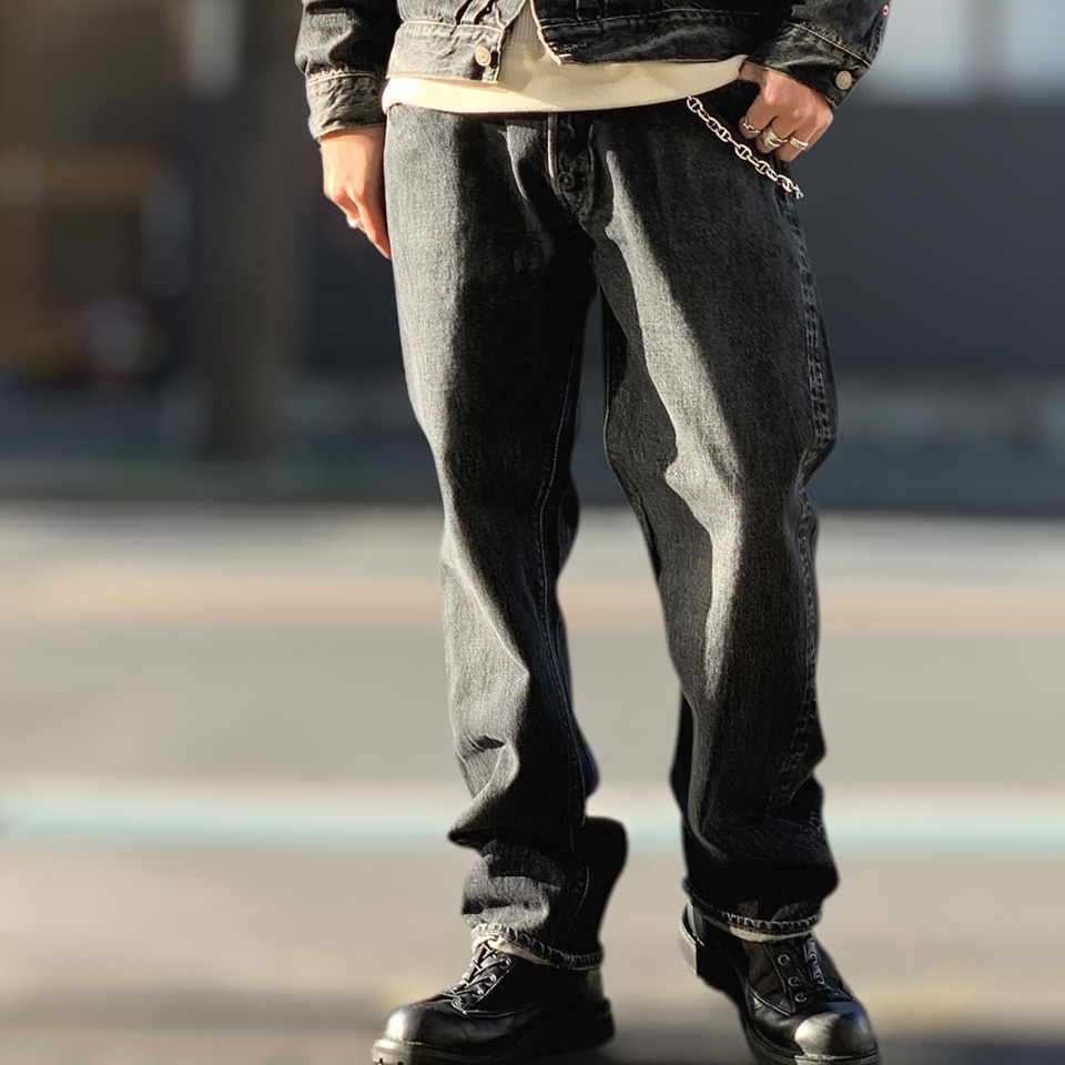 SUGAR CANE / 14.25oz. BLACK DENIM 1947 HARD WASH MODEL (REGULAR