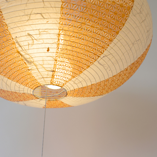 みん 照明 ライト ランプシェード ナショナル 樹脂製 オレンジ 球体×2